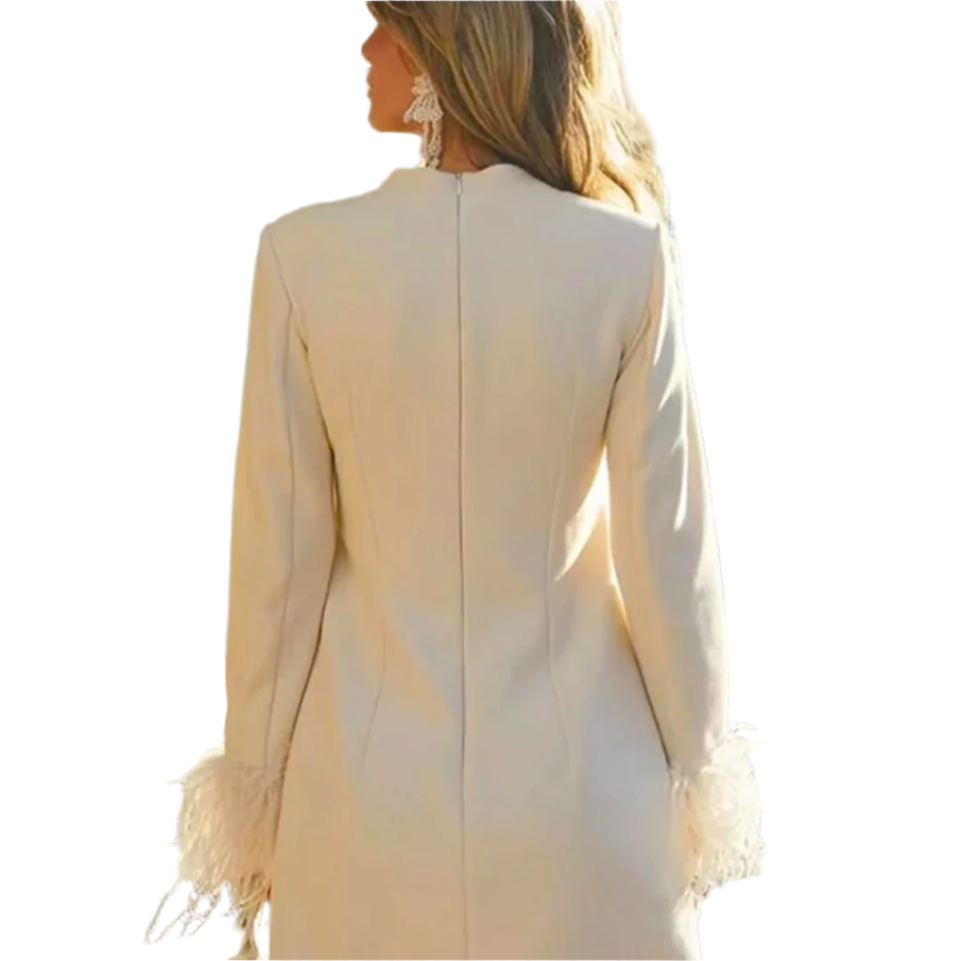 Minikleid mit Federn für den Abend