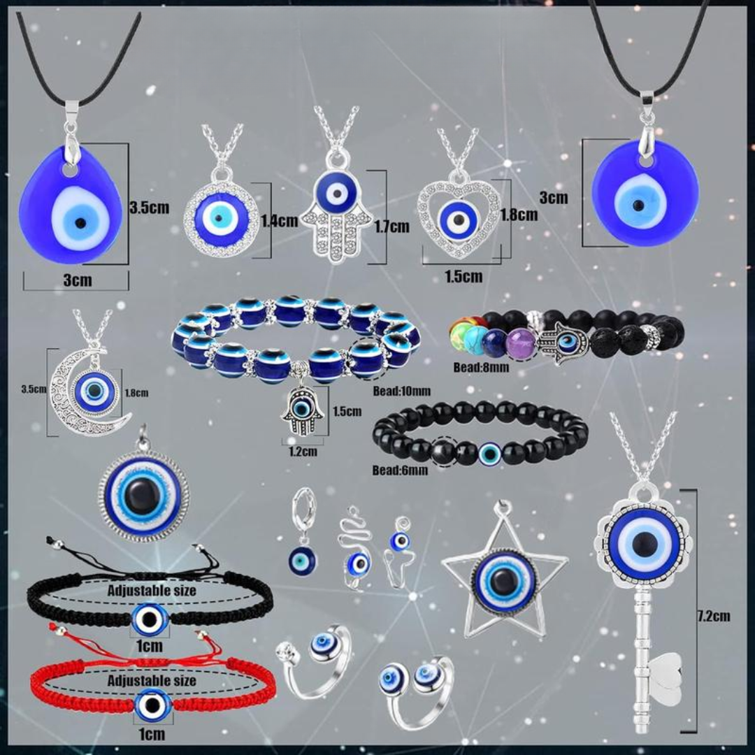 NazarGlück - Schmuckset mit 23 Schutzamuletten