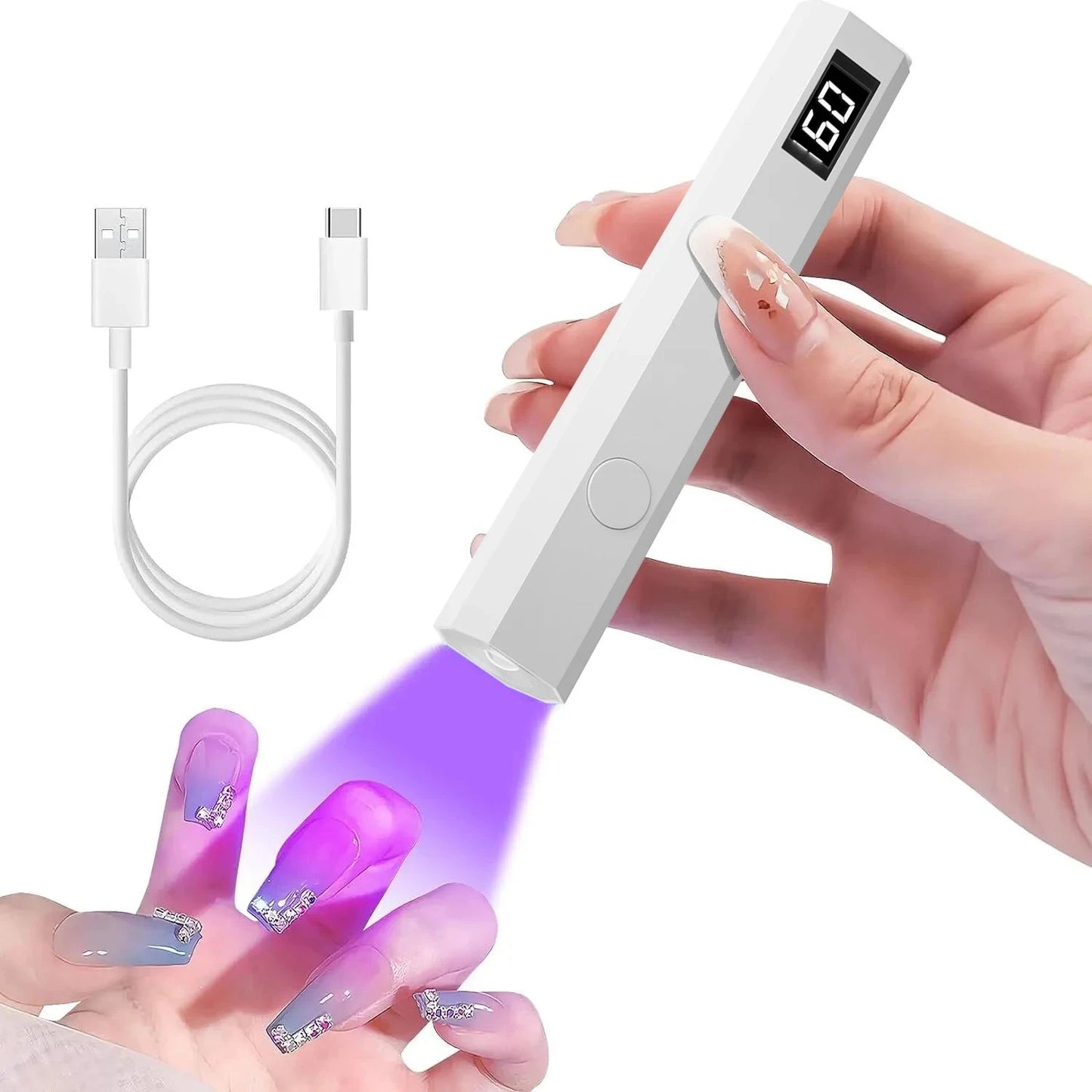 UV Mini-Lampe für Nägel – Tragbares Werkzeug mit Display
