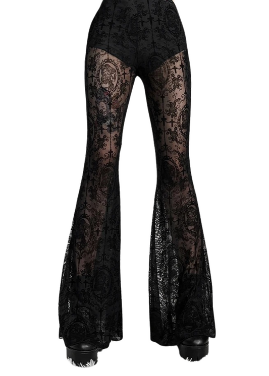 Selene | Gothic-Spitzen-Flare-Hose