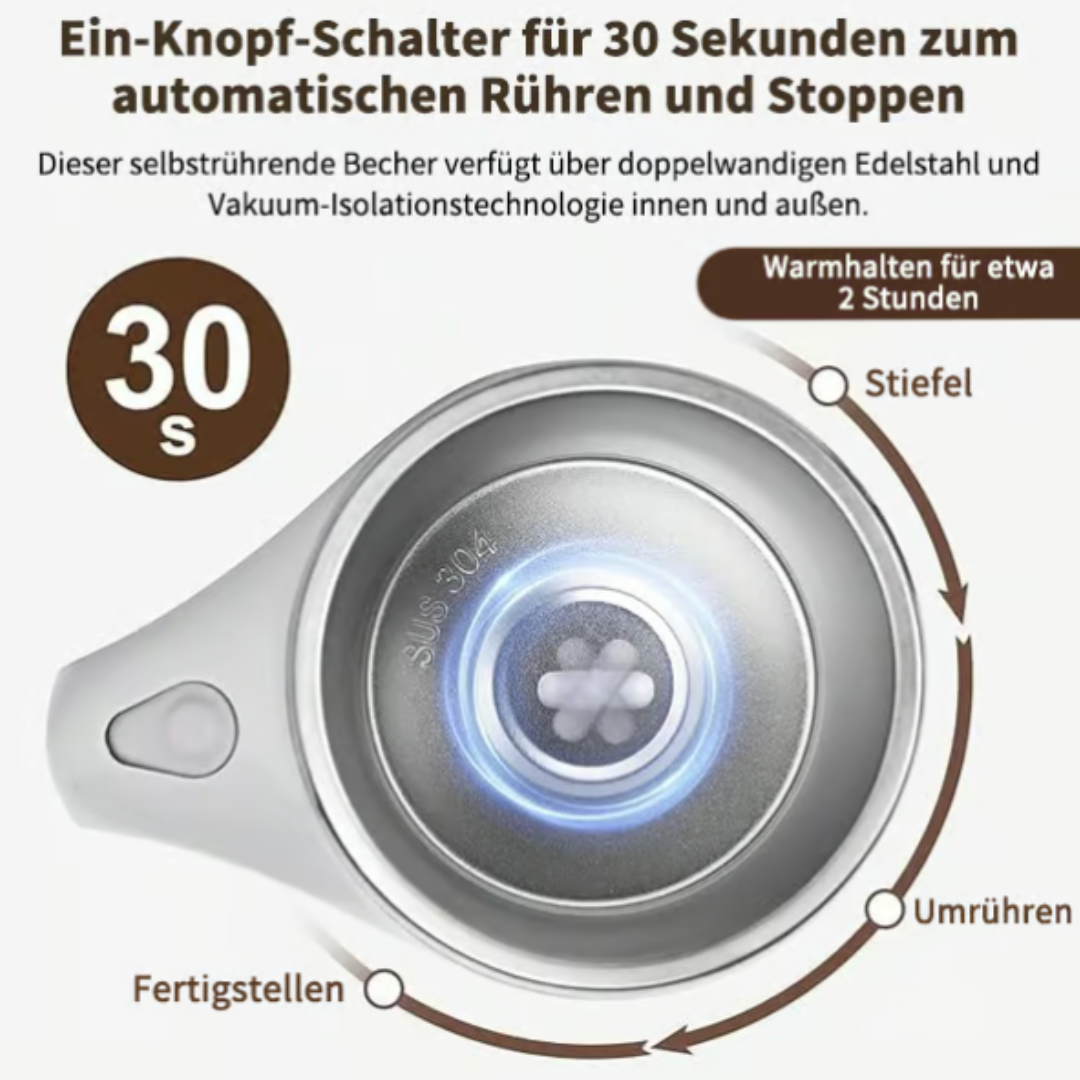 MixMaster™ - Selbstmischender Kaffeebecher aus Edelstahl