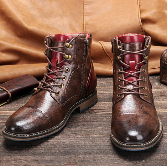 Aaron | Ausgezeichnete Handgefertigte Premium Leder Oxford Stiefel