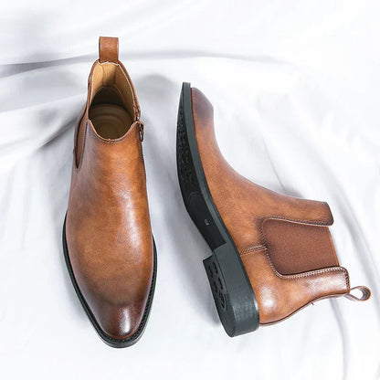 Cooper | Elegante Leder Chelsea-Stiefel mit praktischem Reißverschluss