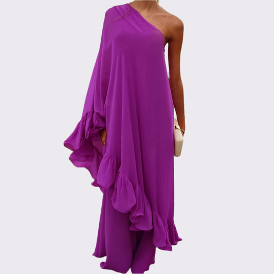 Aurora | One-Shoulder Maxikleid in Lila