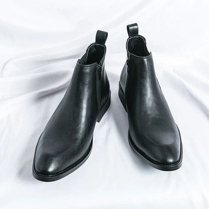 Cooper | Elegante Leder Chelsea-Stiefel mit praktischem Reißverschluss