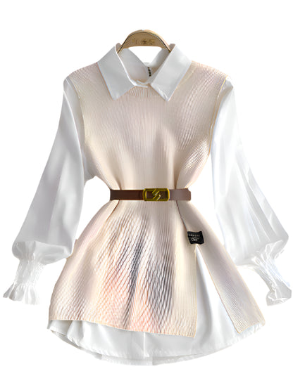 Korea | Zweiteiliges Strickset mit Bluse