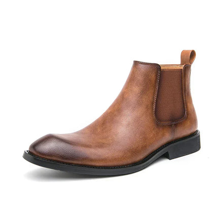 Cooper | Elegante Leder Chelsea-Stiefel mit praktischem Reißverschluss