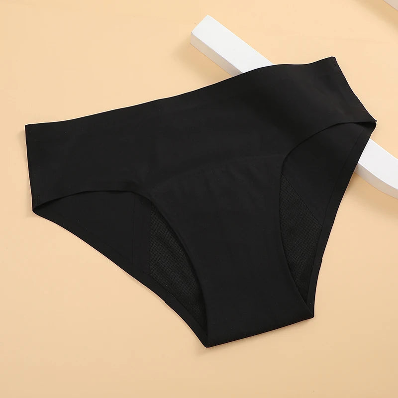 High-waisted leak-proof cotton briefs 