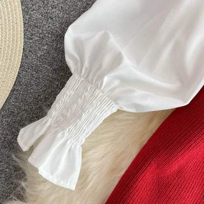 Korea | Zweiteiliges Strickset mit Bluse