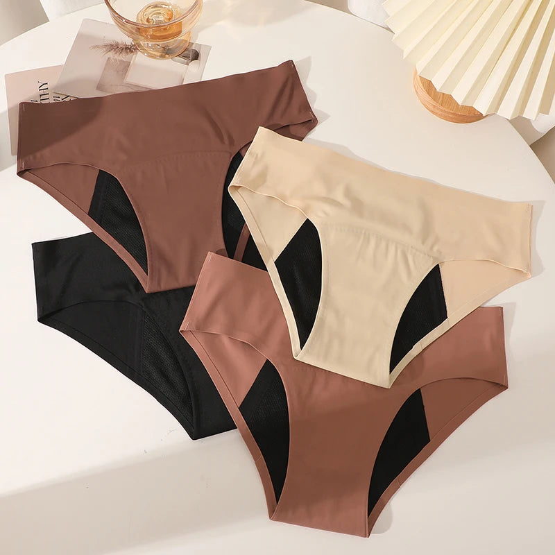 High-waisted leak-proof cotton briefs 