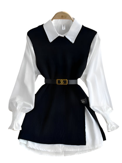 Korea | Zweiteiliges Strickset mit Bluse