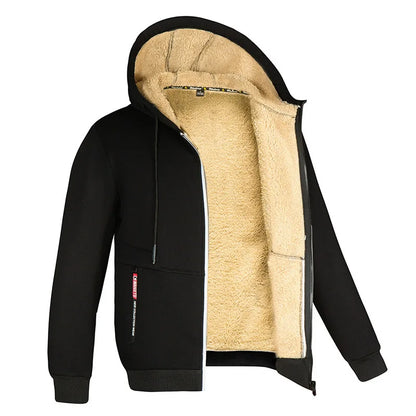 Trendy lambswool jacket with hood