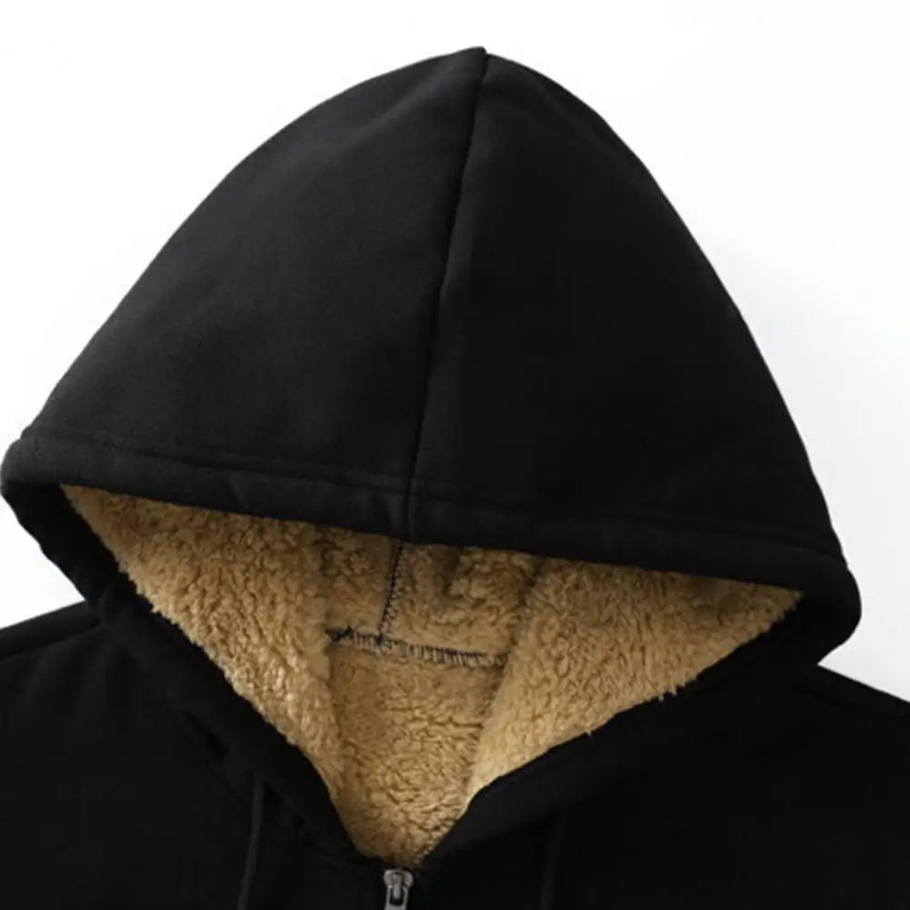 Trendy lambswool jacket with hood