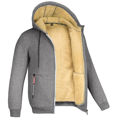 Trendy lambswool jacket with hood