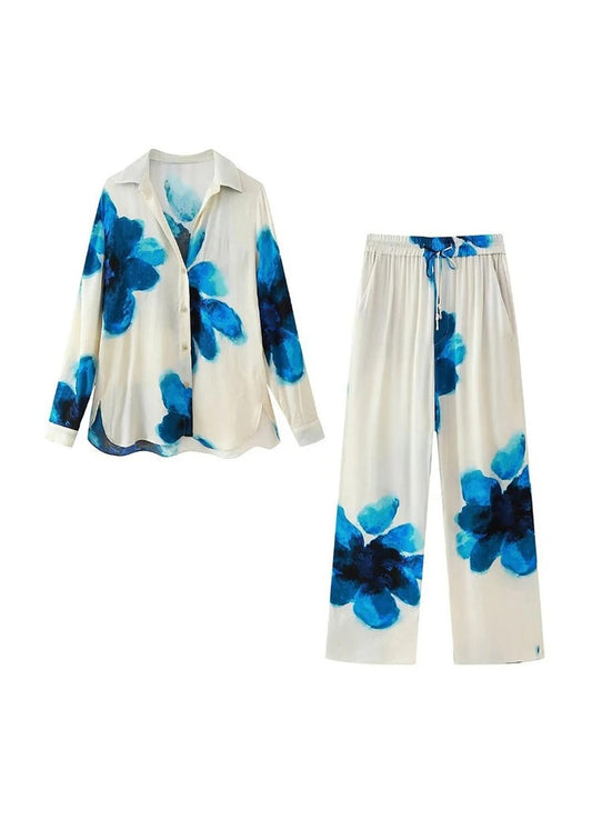 Noelle | Floral Wide-Leg Set